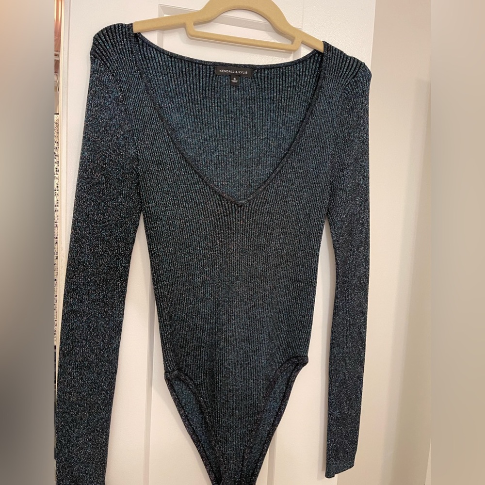 Kendall & Kylie Sparkle Green Bodysuit